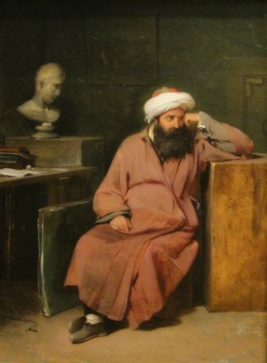Model resting in the artist studio